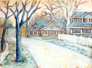 submitted photoCheryl Ann Lorance’s prints, etchings, and other artistic works will be at the Gathering. This is a view of University Ave. in Irvington.