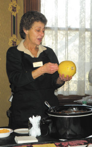 photo by Paula Nicewanger/Weekly ViewKay Niedenthal of Purdue Extension giving directions on how to cook spaghetti squash.