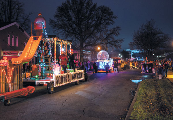 submitted photoThe Christmas parade floats were put together by city departments and featured characters from “Frozen,” Santa’s Workshop, and even Lawrence PD SWAT vehicles.
