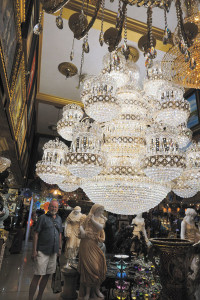 photo by Paula NicewangerA giant chandelier in Chinatown.