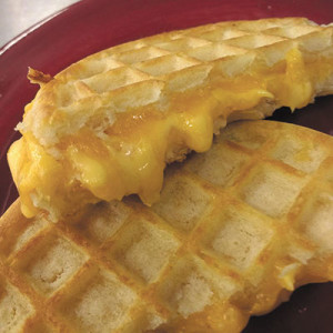 photo courtesy Indiana State FairThe Buttermilk Wafflewich grilled cheese is new to the Dairy Barn this year.